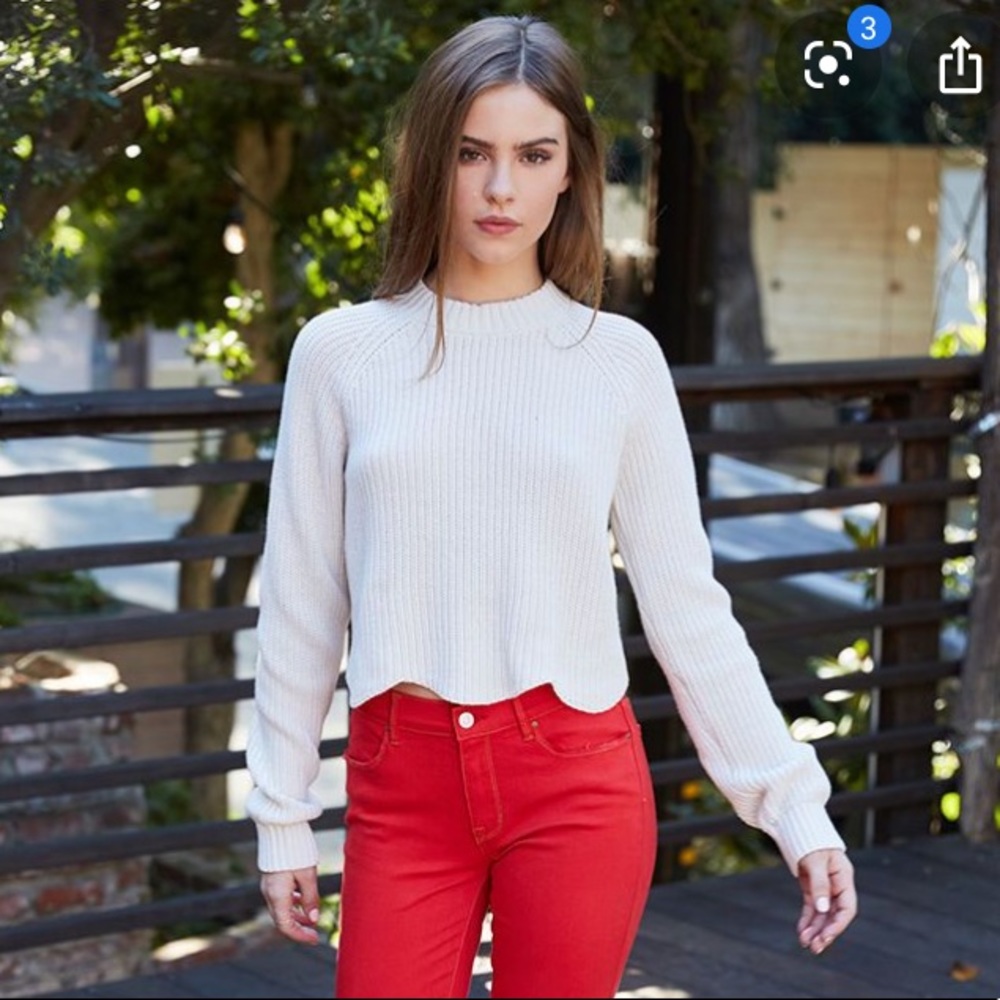 LA Hearts Cropped Sweater